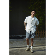 2色古巴领短袖衬衫丨TrigCo夏棉麻混纺廓形薄款上衣小众设计高级