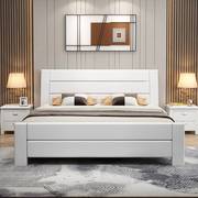 实木床1.8米现代简约主卧储物双人床1.5单人，经济型家用中式高