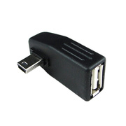 USB音频头 车载音响 MINI USB转母左弯 90度侧弯转接头