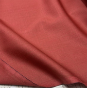 进口原版七彩桔红色，细腻垂坠高支斜纹，精纺羊毛面料设计师西装布料