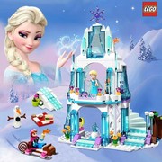 2023女孩子积木拼装冰雪奇缘系列公主别墅城堡儿童益智力玩具