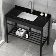 阳台落地式洗手盆不锈钢，支架卫生间陶瓷洗脸盆柜，组合一体岩板现代