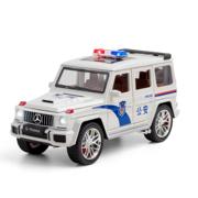 124奔驰g63合金汽车，模型回力声光越野警车，儿童玩具摆件澄海
