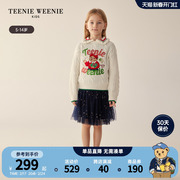 TeenieWeenie Kids小熊童装23年款秋冬女童可爱星星网纱半身短裙