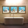 大海贝壳海星螺壳时尚卫生间，装饰画现代简约客厅挂画酒店浴室壁画