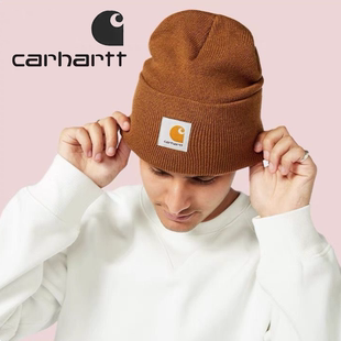 carhartt卡哈特冷帽子男，冬潮牌针织帽，女大头围加厚美式毛线帽