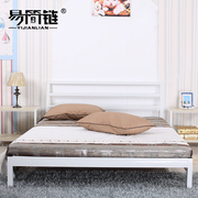 现代铁艺床双人床铁床架出租房1.5米1.8米儿童床单人床铁床1.2米