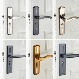 门锁家用通用型卧室室内房间，铝合金门把手手柄锁具卫生间木门老式