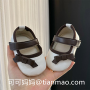 婴幼儿3-6七八个月1岁女宝宝，百天周岁简约百搭软底学步不掉公主鞋