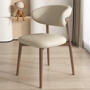 北欧现代简约实木餐椅家用实木椅子书桌椅意式轻奢设计师靠背椅