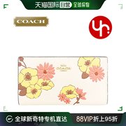 日本直邮coach钱包fch777ch777笔多花卉簇薄拉链钱包女士薄款