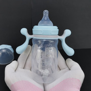 婴幼儿宽口径pp塑料，奶瓶270ml大容量耐摔防胀气母乳实感手柄吸管