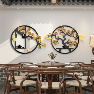 中式饭店包间农家乐院墙壁面装饰创意火锅串小吃餐饮厅背景贴纸画
