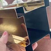 2023哑黑钛不锈钢剪折板加工多角度折边装饰包边线条定制卡玻