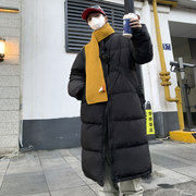 羽绒服男冬季2023韩版潮牌，过膝超长款加厚羽绒衣，休闲宽松外套
