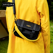 unicare复古邮差包单肩斜挎包，手提信封包单反相机包防水大容量