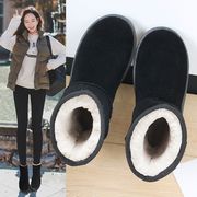 2024秋冬韩版雪地靴女学生加绒加厚棉靴女平底保暖防滑短靴子