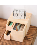 盒创意办公室桌面收纳盒客厅杂物，抽屉实木化妆品收纳柜架整理卧室