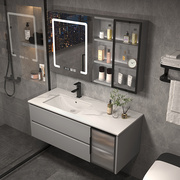 玻璃镜柜轻奢浴室柜组合卫生间，洗漱台洗脸洗面盆柜洗手台卫浴套装