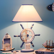 地中海美式台灯卧室床头灯复古客厅调光浪漫温馨高端创意玻璃