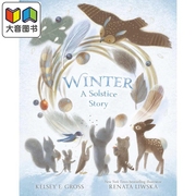 renataliwskawinter冬日冬至日故事英文，原版进口图书儿童绘本动物，图画书asolsticestory大音