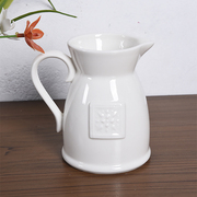 58欧式白色陶瓷浮雕，奶杯奶壶奶缸罐小花瓶，花插villeroyboch