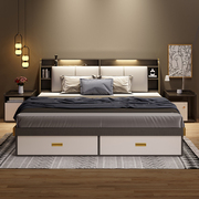 床现代简约高箱储物床双人床主卧大床婚床小户型气压收纳榻榻米床