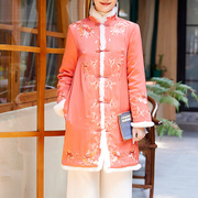 中式棉服女2022年唐装女中国风棉袄复古盘扣棉衣冬季旗袍外套