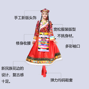 藏族舞蹈演出服女广场舞蹈少数民族服装西藏水袖舞台装演出服