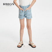 RBIGX瑞比克童装儿童女童牛仔短裤百搭潮流休闲夏款简约裤子