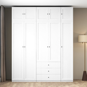 洛克菲勒600深白色衣柜，钢制家用收纳卧室小衣橱抽屉柜组合储物柜