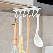 厨房顶棚挂钩粘贴在吊顶橱柜下面白色塑料衣柜杂物收纳日本KM666