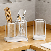 筷子筒家用沥水透明放汤勺，叉收纳盒筷子，笼厨房筷子篓置物架子