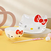 凯蒂猫碗碟套装家用陶瓷，餐具吃米饭碗，2024年卡通盘子碗筷组合