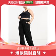 香港直邮潮奢asos女士curvedad设计亚麻裤子(黑色)
