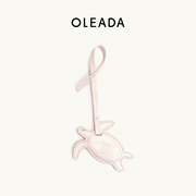 OLEADA原创牛皮包包挂件 抱走海龟