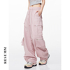 RESUMM美式工装裤女夏季多巴胺穿搭爵士舞裤子运动粉色薄款休闲裤