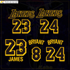 NBA篮球湖人队科比詹姆斯球衣号码定制汽车装饰贴纸黑曼巴反光贴