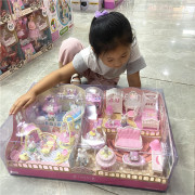宝贝迪兔微场景卧室双人床家具婴儿小厨房套装女孩过家家玩具