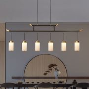 新中式长方形云石吊灯茶室，餐厅现代简约极简中国风u创意个性书房
