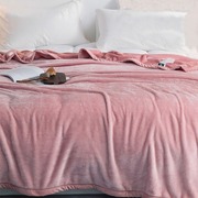 出口日本高档纯色云貂绒毛毯加厚保暖双面绒毯床单加大沙发盖毯子