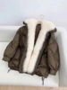 狐狸毛领鹅绒羽绒服时尚宽松版型2024保暖中长款白色流行