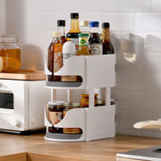 百露厨房多功能可旋转调味品调料冰箱收纳置物架，转角收纳架子橱柜