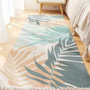 新纯棉地毯卧室长条简约日式床边毯床前加厚梳妆台飘窗床边地垫品