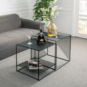 北欧铁艺边几时尚简约现代茶几沙发角几创意小方桌金属边桌置物架