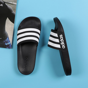 Adidas阿迪达斯拖鞋男款夏季外穿沙滩凉鞋一字拖