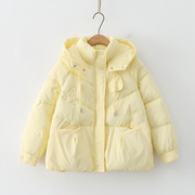 短款小个子棉衣女冬季韩版宽松显瘦糖果色羽绒棉服面包服外套