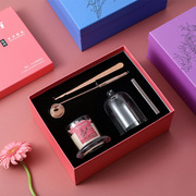 高级感玫瑰花香薰蜡烛套装礼物手工造型香氛摆件精油520礼盒