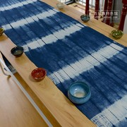 少数民族传统手工扎染布艺手，织布植物蓝靛染色中式装饰布料面料