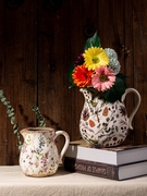 孤品陶瓷花瓶摆件客厅，插花创意干花壶瓶艺术复古田园风格美式欧式